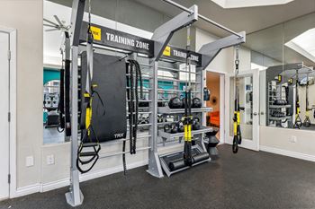 Fitness center with free weights